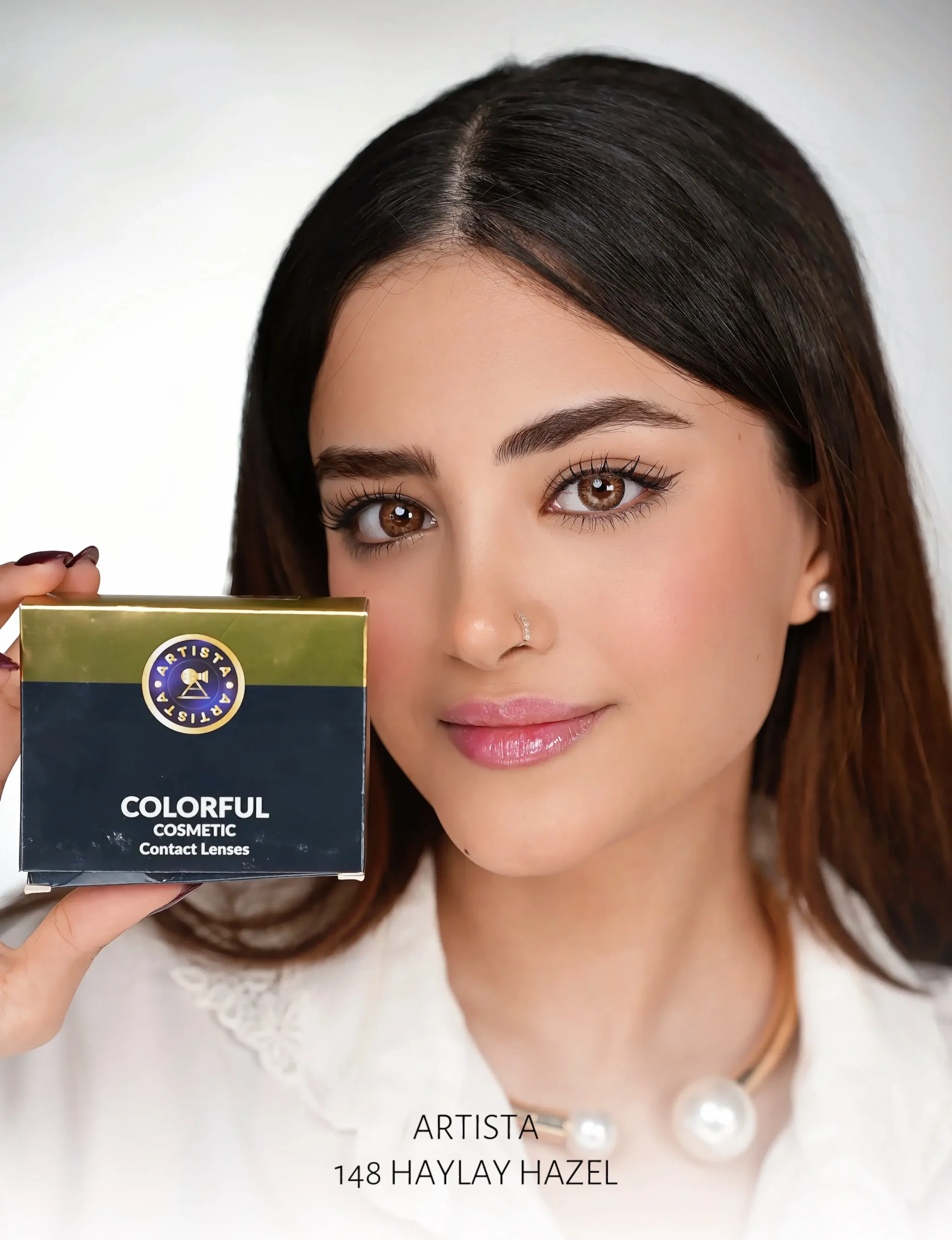 لنز چشم رنگ قهوه ای آرتیستا مدل Haylay Hazel 148 - Image 2