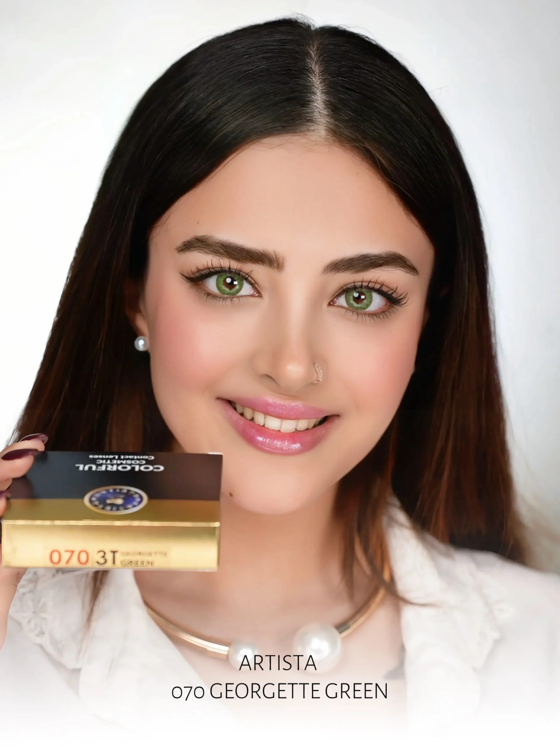 لنز چشم رنگ سبز آرتیستا مدل georgette green 070 - Image 2