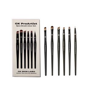پک براش 6 قطعه ای لاینر جی کی | GK ProArtist 6pcs Brush Liner Set